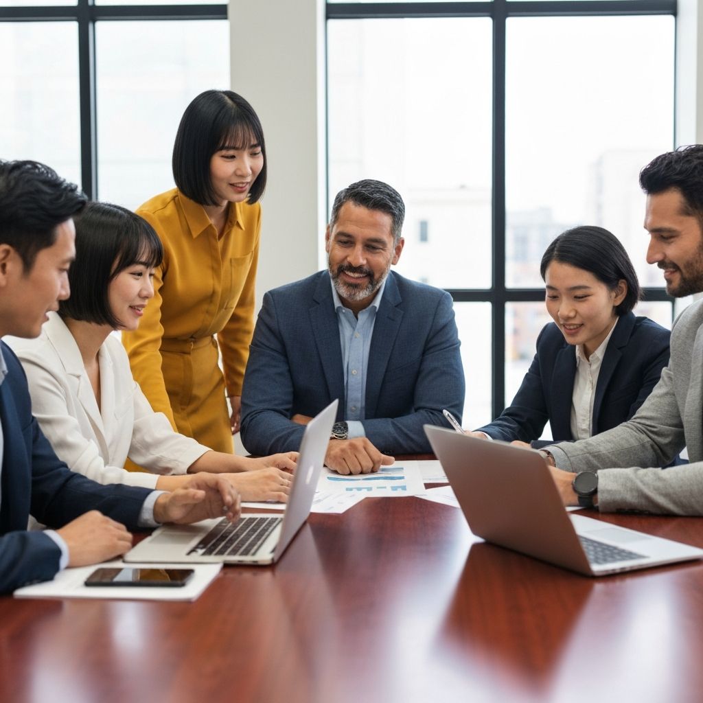 Professional team collaboration